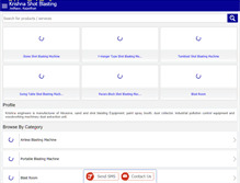 Tablet Screenshot of krishnashotblasting.com